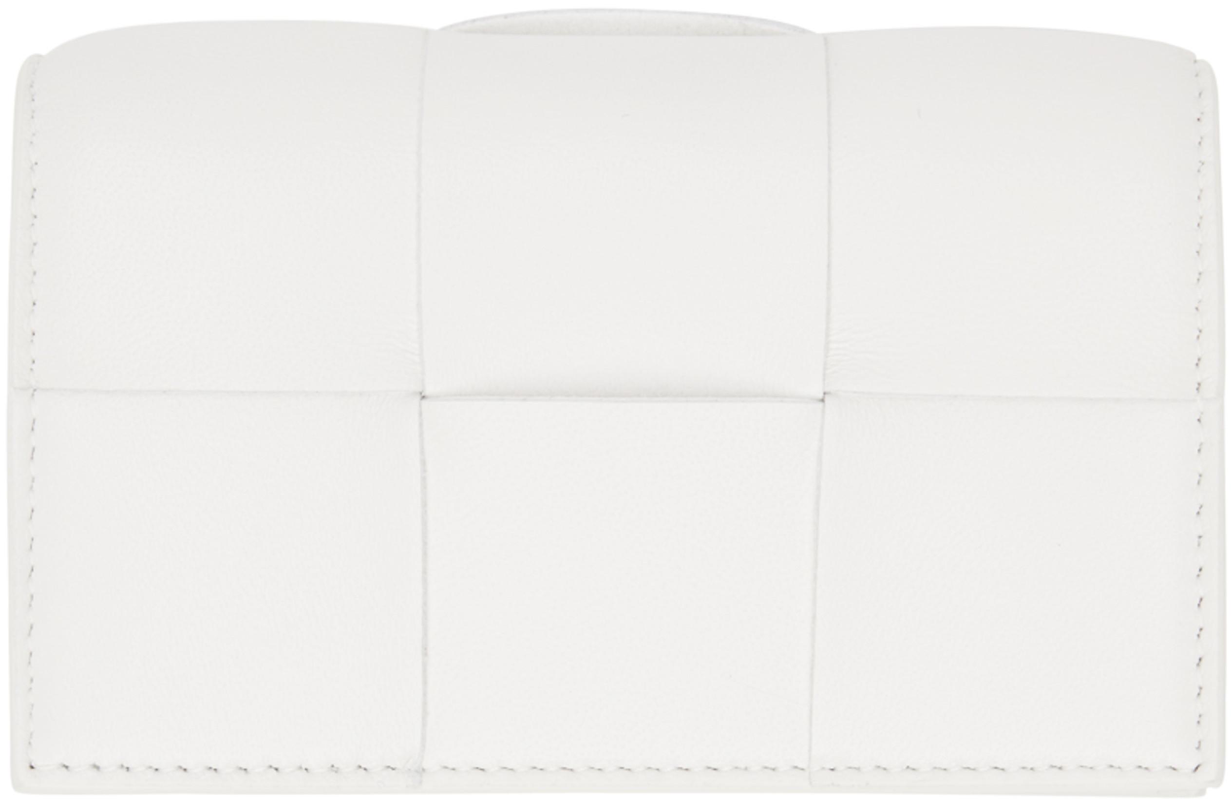 White Cassette Business Card Holder by BOTTEGA VENETA