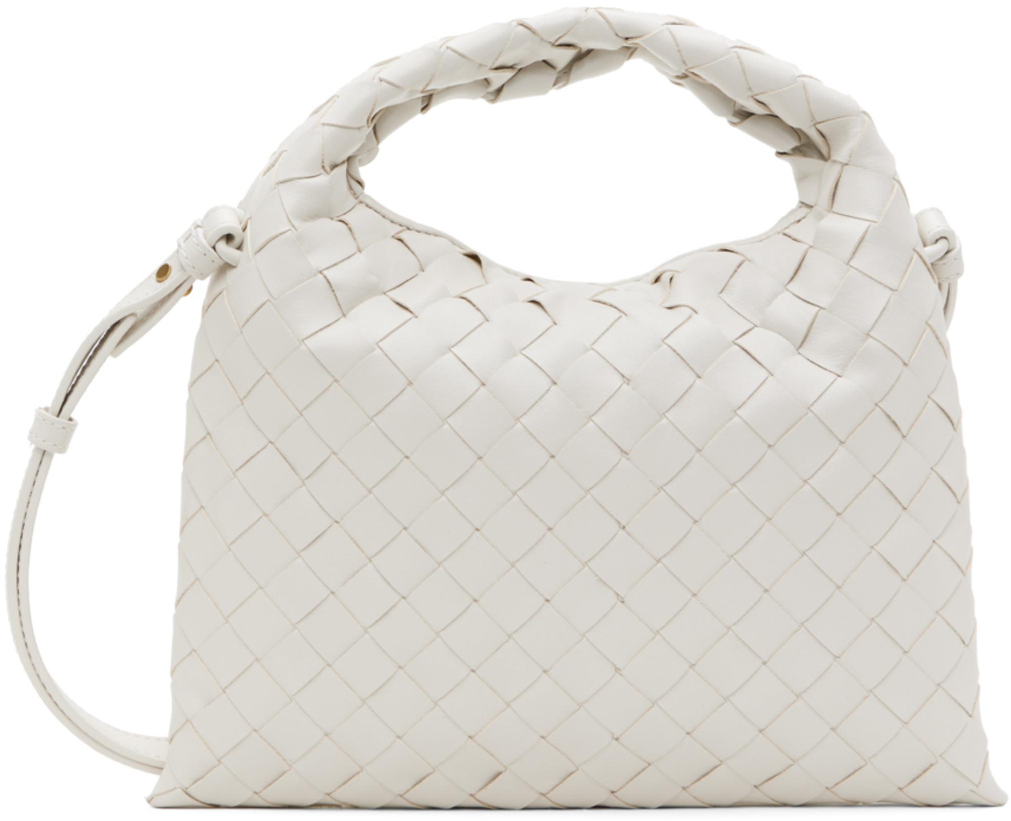 White Mini Hop Bag by BOTTEGA VENETA