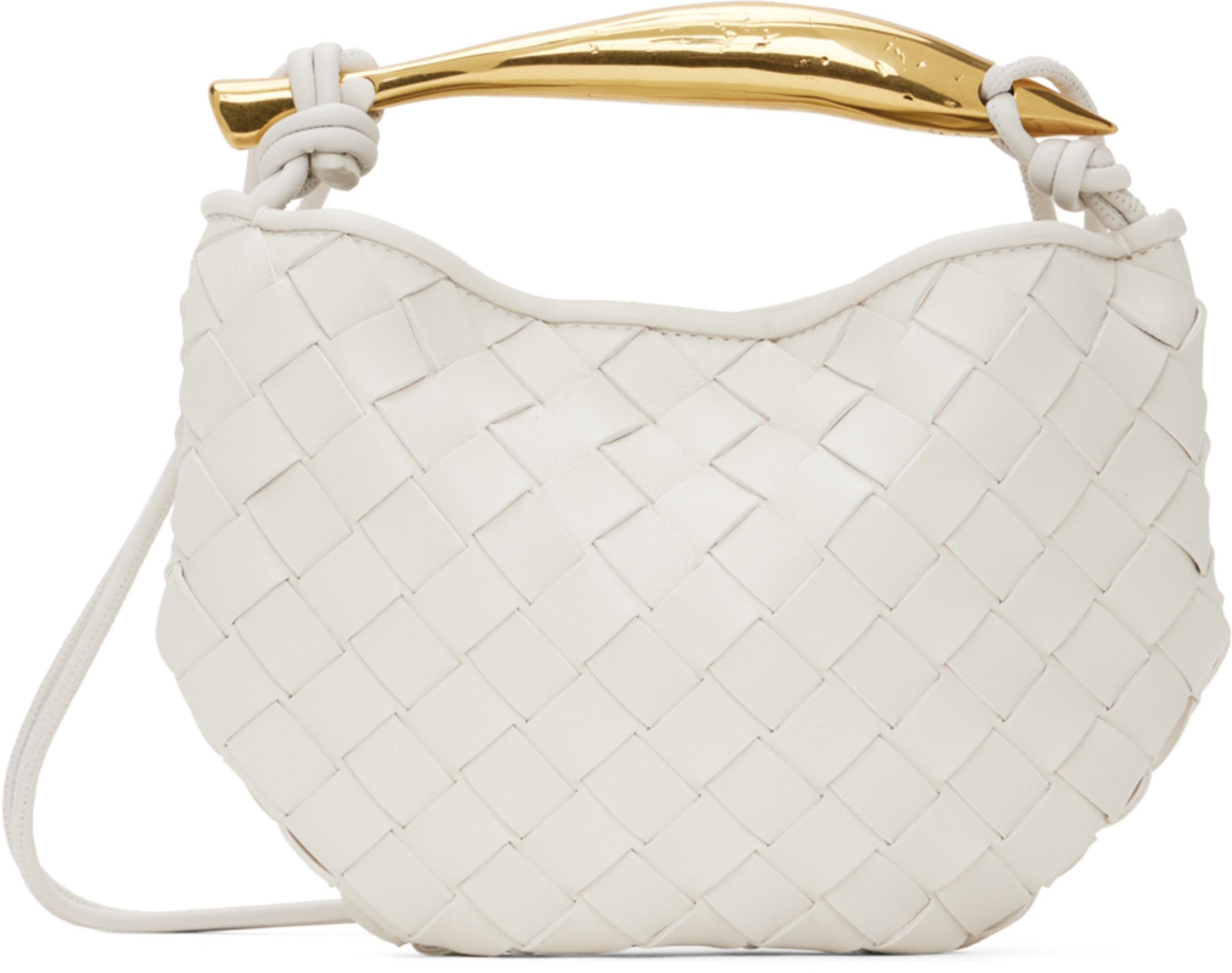 White Mini Sardine Shoulder Bag by BOTTEGA VENETA