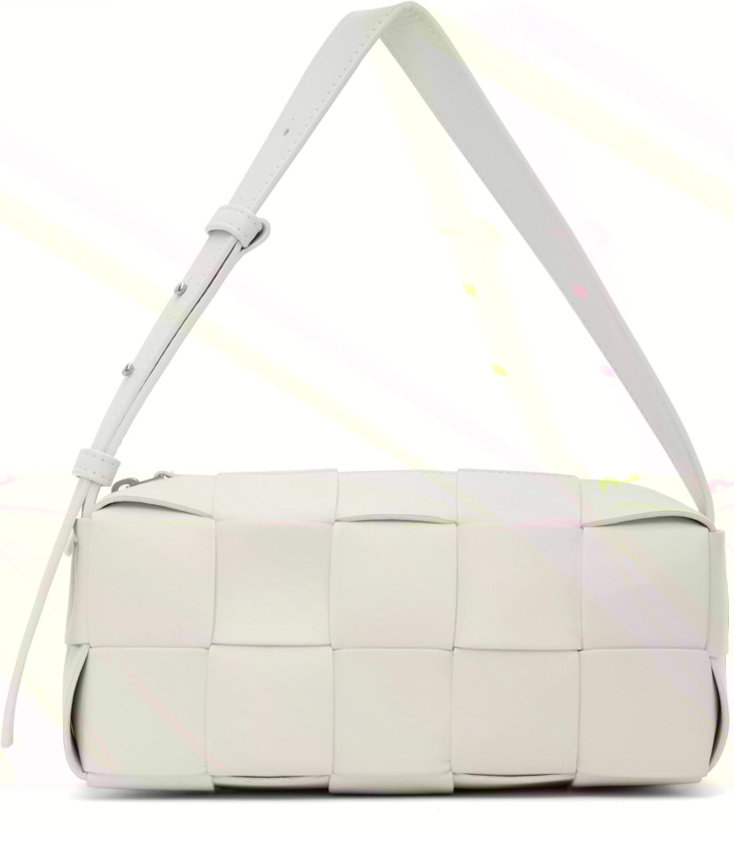 White Small Brick Cassette Bag by BOTTEGA VENETA