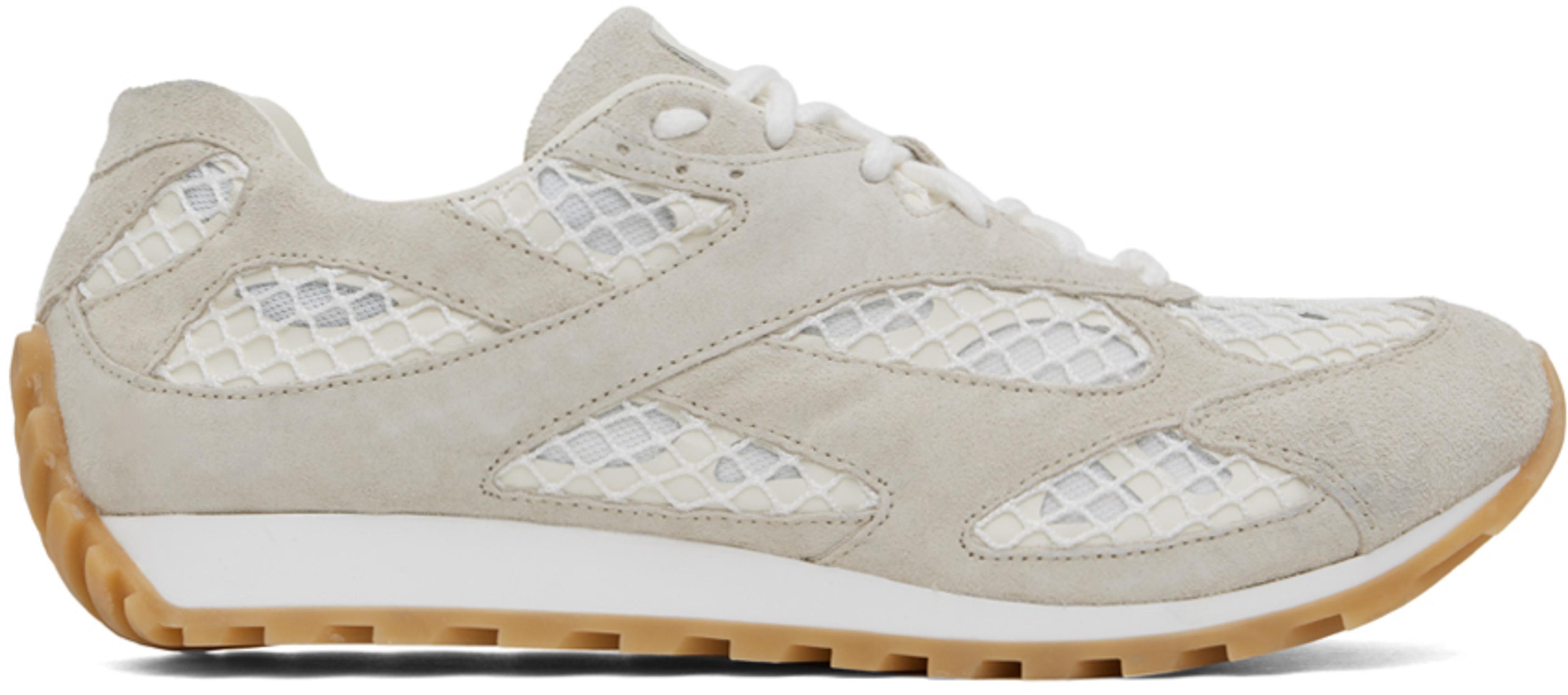 White & Gray Orbit Sneakers by BOTTEGA VENETA