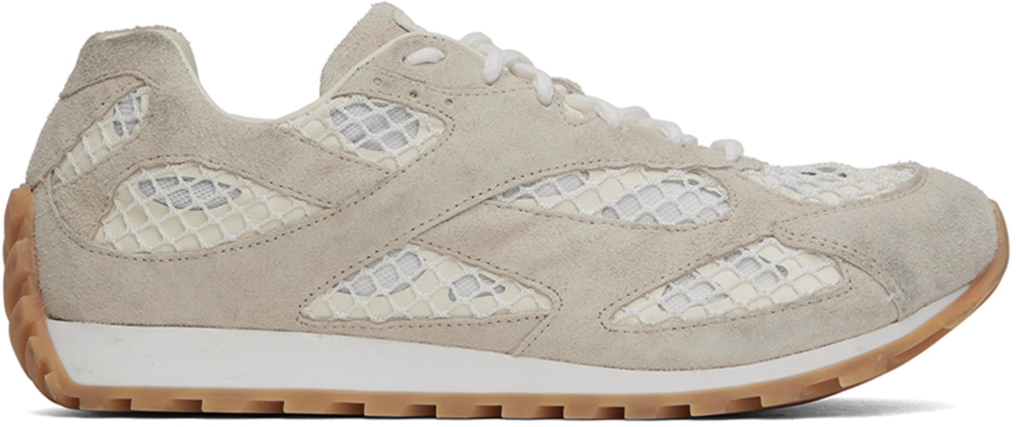 White & Gray Orbit Sneakers by BOTTEGA VENETA