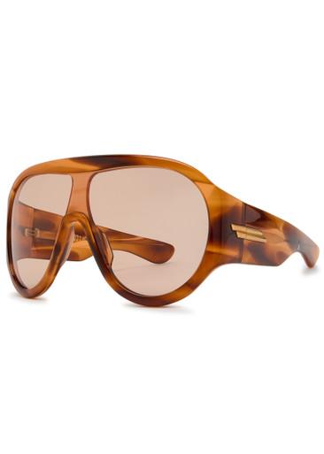 Wrap-around mask sunglasses by BOTTEGA VENETA