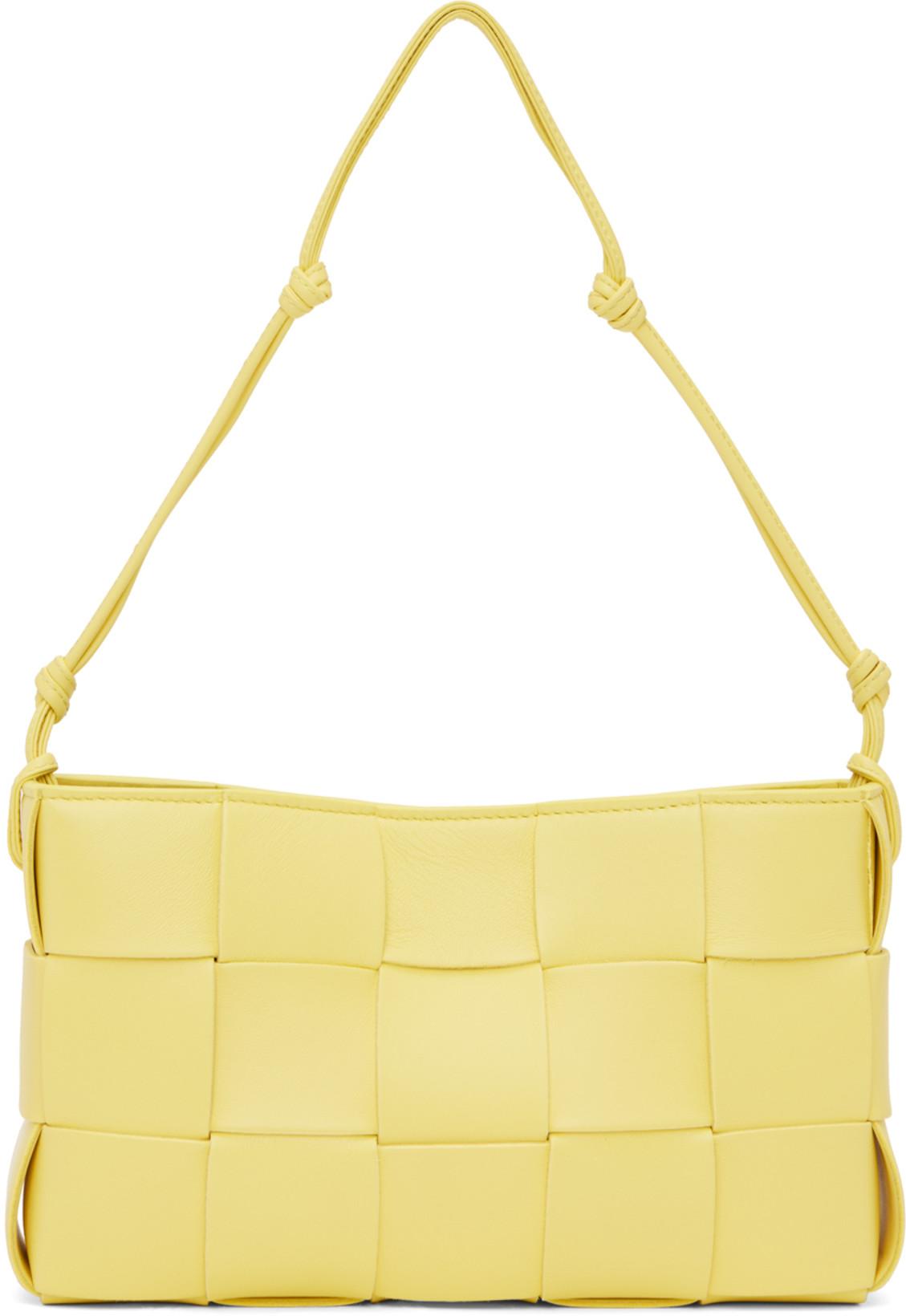 Yellow Cassette Shoulder Bag by BOTTEGA VENETA