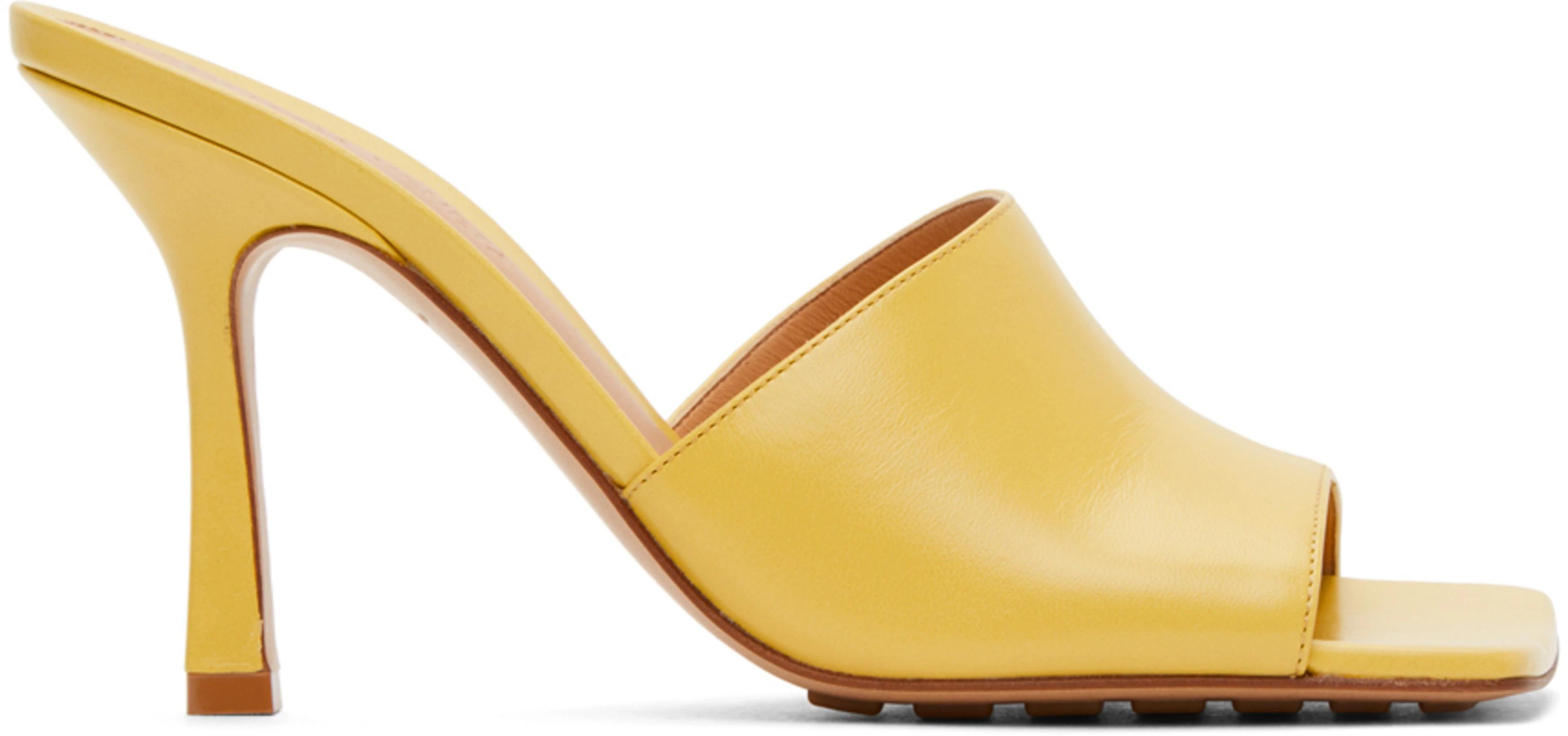 Yellow Stretch Heeled Sandals by BOTTEGA VENETA