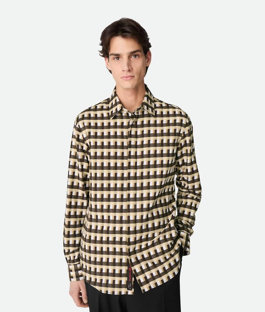 cotton check shirt by BOTTEGA VENETA