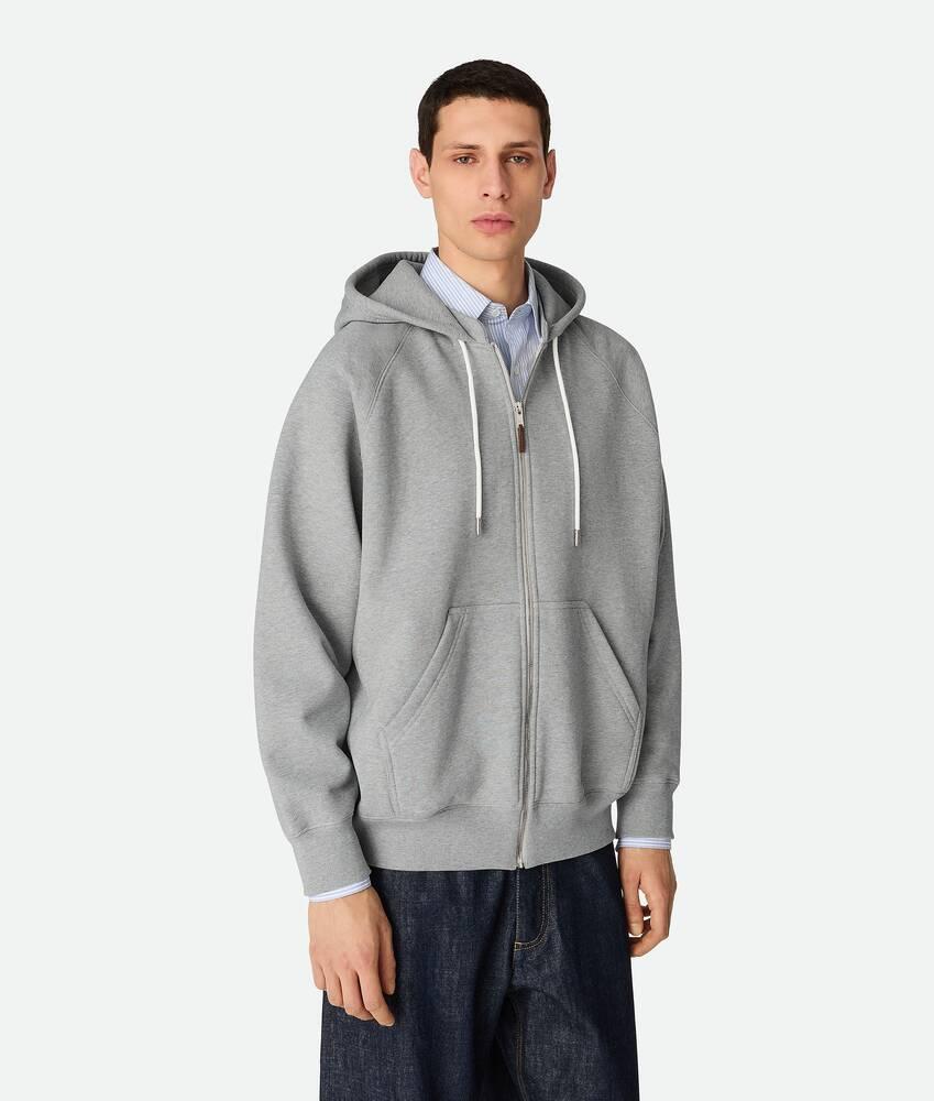 cotton fleece zip hoodie by BOTTEGA VENETA