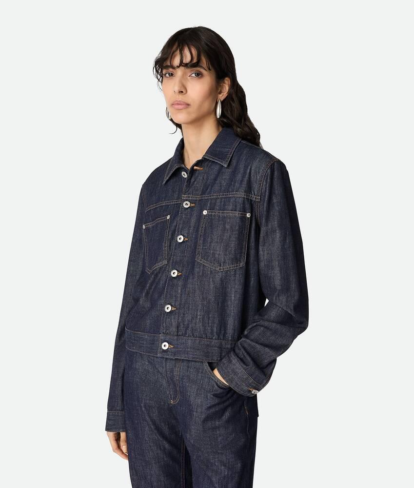 indigo denim jacket by BOTTEGA VENETA