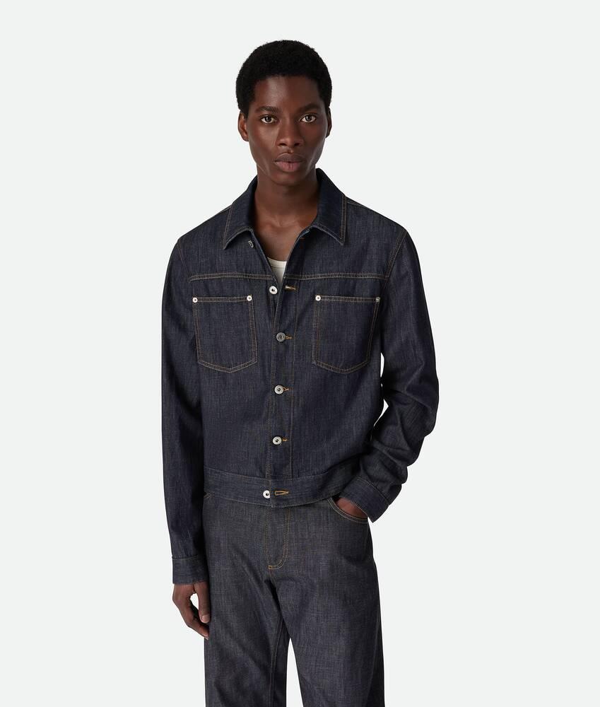indigo denim jacket by BOTTEGA VENETA