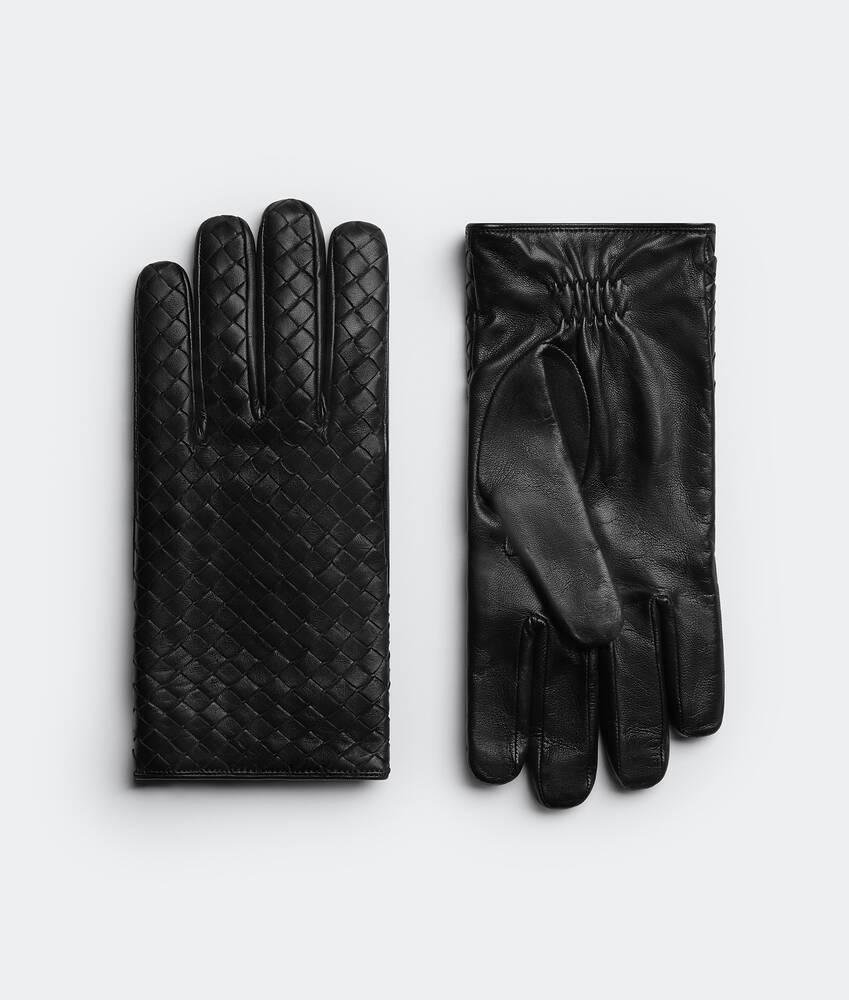 intrecciato leather gloves by BOTTEGA VENETA