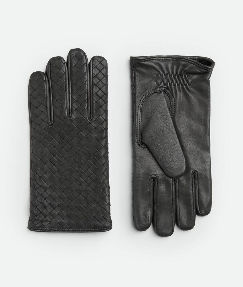 intrecciato leather gloves by BOTTEGA VENETA