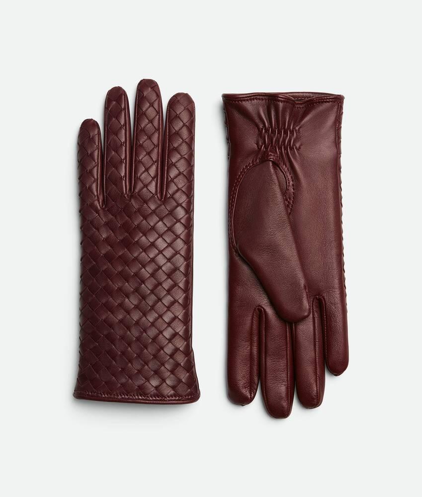 intrecciato leather gloves by BOTTEGA VENETA