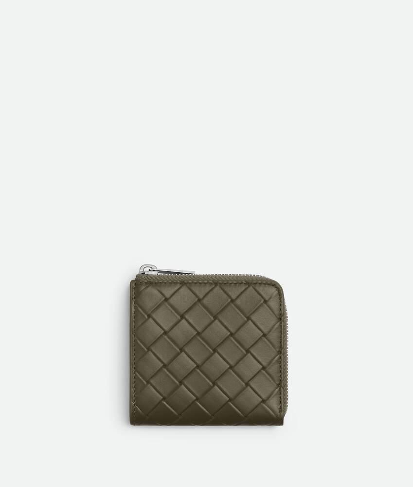intrecciato stamp square zip around wallet by BOTTEGA VENETA