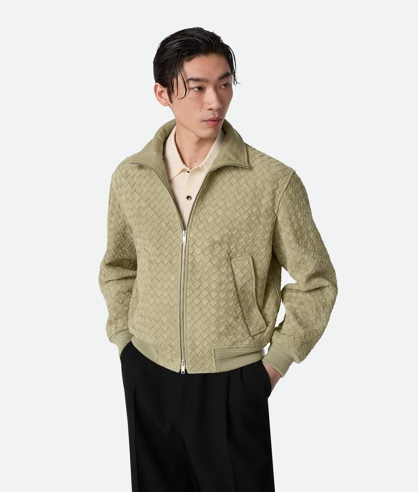 intrecciato suede leather blouson by BOTTEGA VENETA