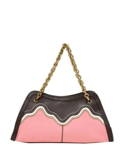 leather-trimmed chain-strap shoulder bag by BOTTEGA VENETA 
