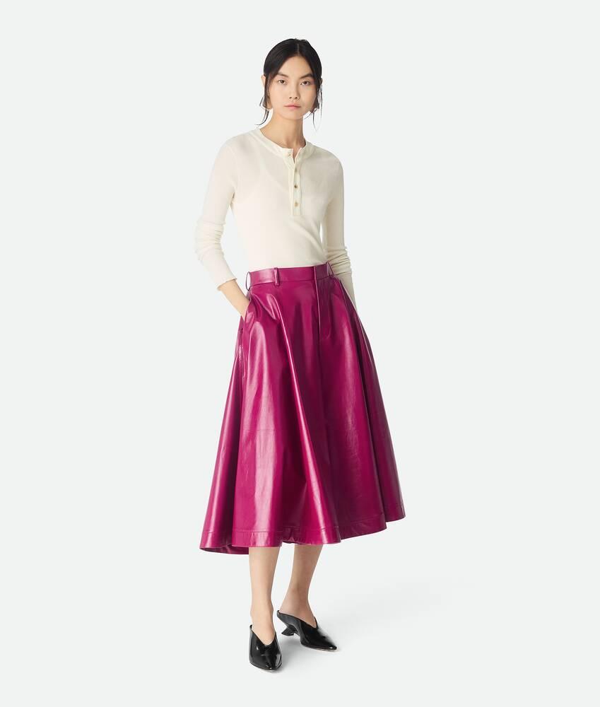 shiny leather culotte by BOTTEGA VENETA