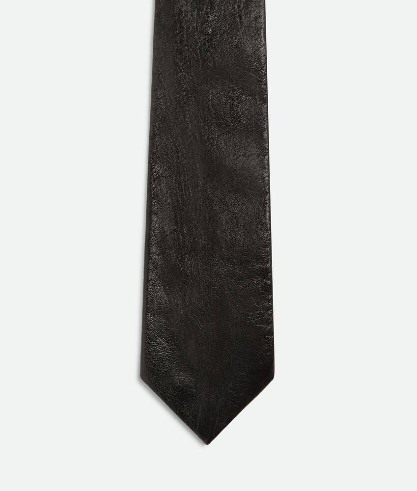 shiny leather tie by BOTTEGA VENETA