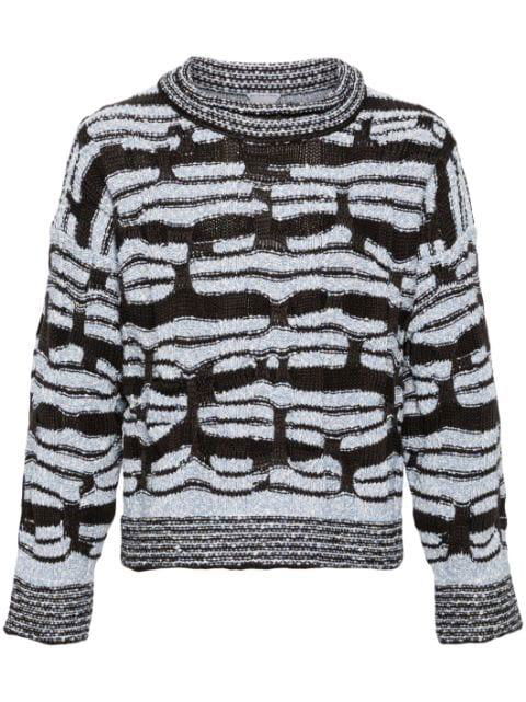 striped chunky-knit sweatshirt by BOTTEGA VENETA