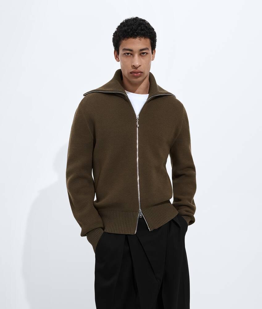 wool and cotton zip-up cardigan
                            
                            
                                wool and cotton zip-up cardigan by BOTTEGA VENETA