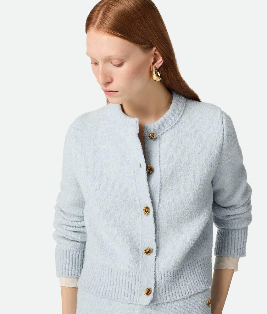 wool boucle cardigan by BOTTEGA VENETA