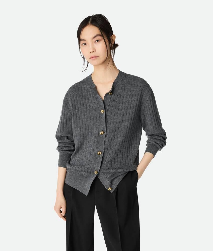 wool rib cardigan by BOTTEGA VENETA