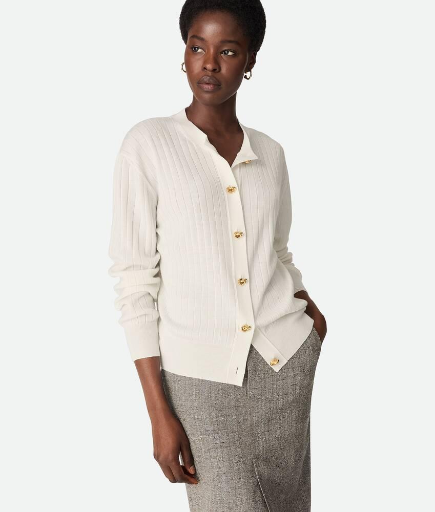 wool rib cardigan by BOTTEGA VENETA
