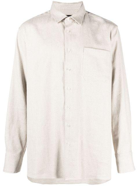 button-up cotton-linen shirt by BOTTER