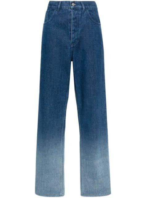 gradient-effect mid-rise boyfriend jeans by BOTTER