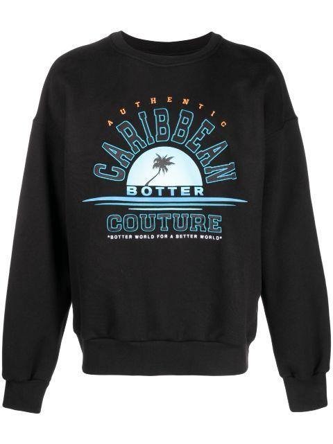 graphic-print organic-cotton sweatshirt by BOTTER
