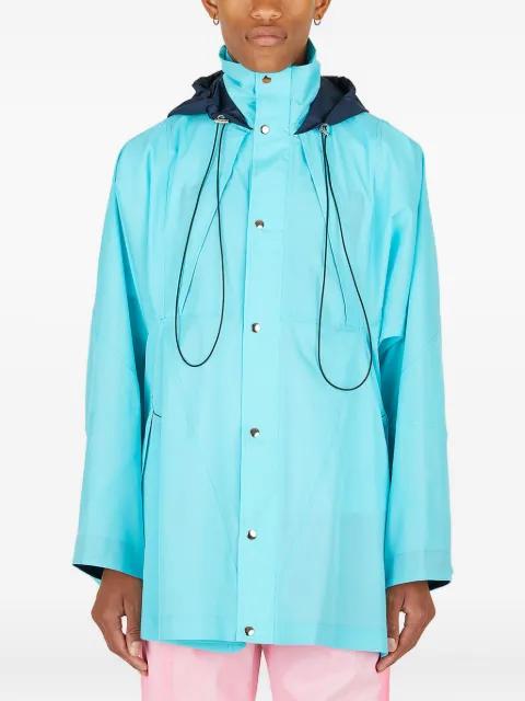 hoodied panelled raincoat by BOTTER