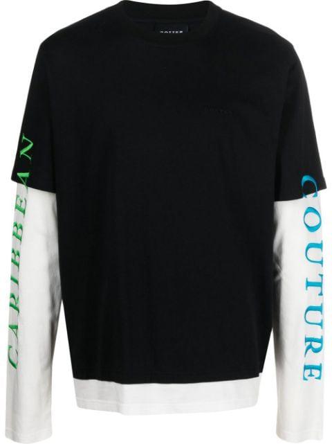logo print long sleeve T-shirt by BOTTER
