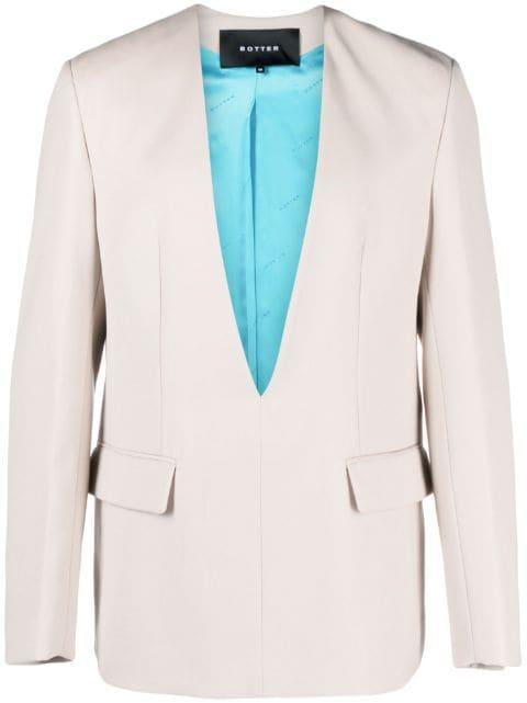 plunging V-neck wool blazer by BOTTER