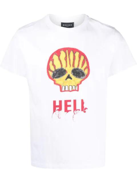 skull-print short-sleeve T-shirt by BOTTER