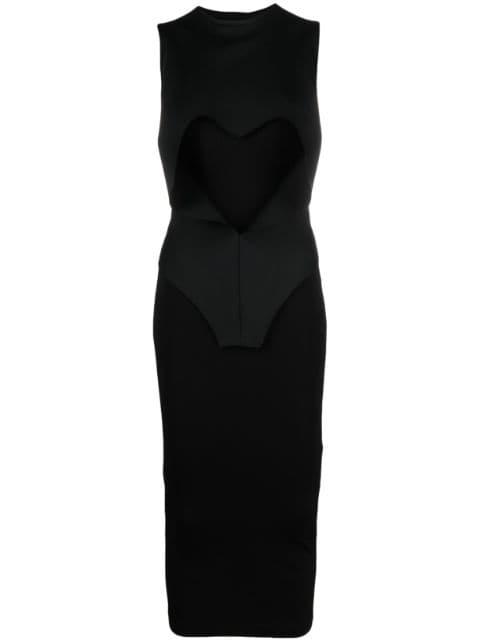 sleeveless ribbed midi dress by BOTTER