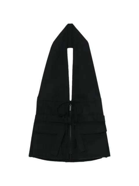 zip-up halterneck top by BOTTER