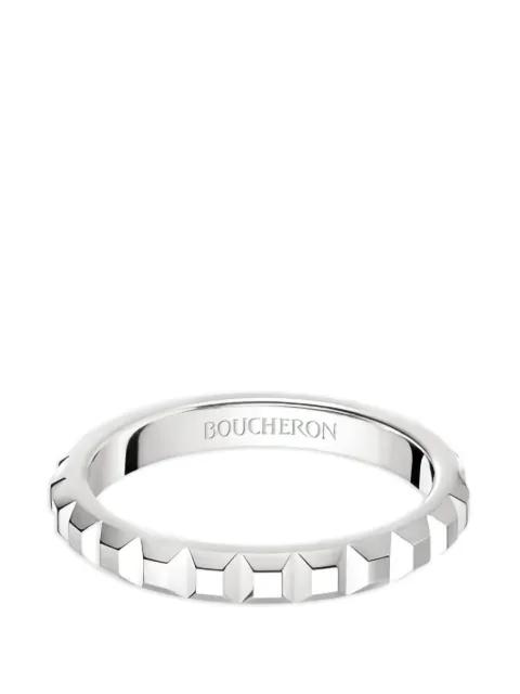 Clou de Paris platinum wedding band ring by BOUCHERON