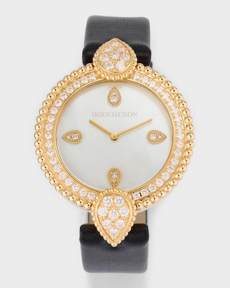 Serpent Boheme 18K Yellow Gold Diamond Bezel Watch by BOUCHERON