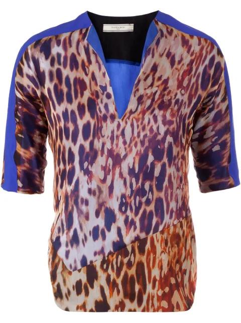 animal print blouse by BOUCHRA JARRAR