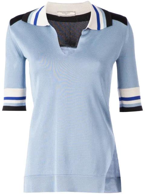 contrast yoke polo shirt by BOUCHRA JARRAR