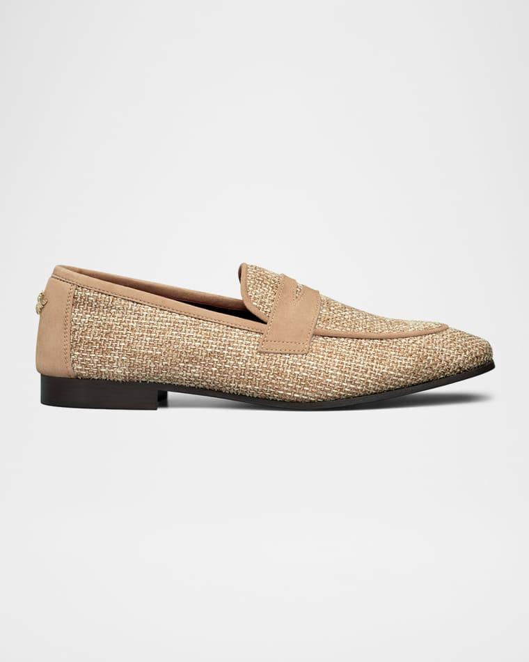 Melange Mix and Suede Flaneur Penny Loafers by BOUGEOTTE