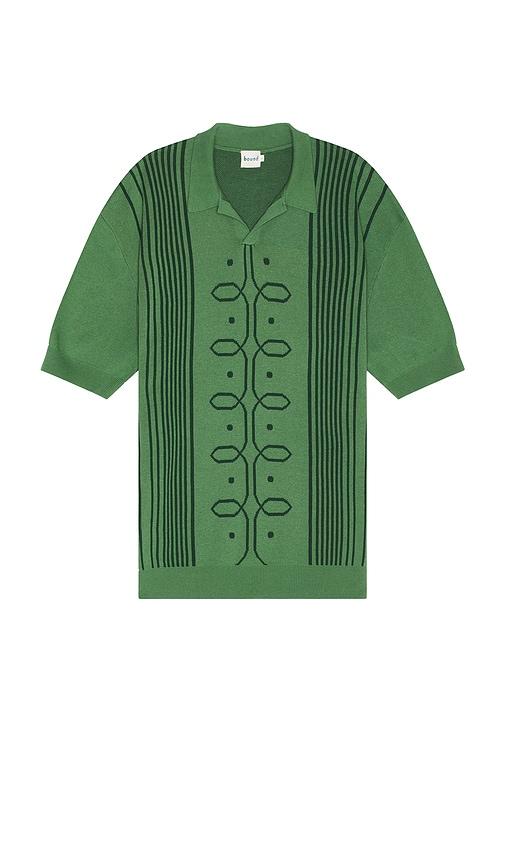 Bound Andreas Knit Polo in Green by BOUND
