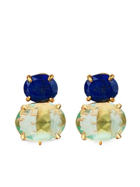 quartz drop earrings by BOUNKIT JEWELRY