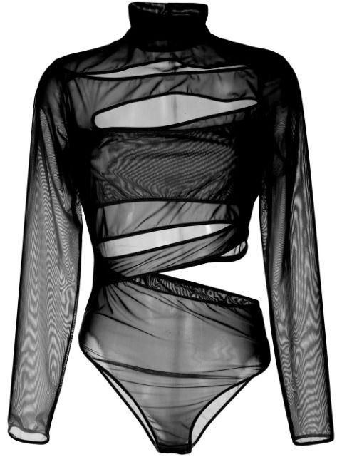 cut-out sheer bodysuit by BOYAROVSKAYA