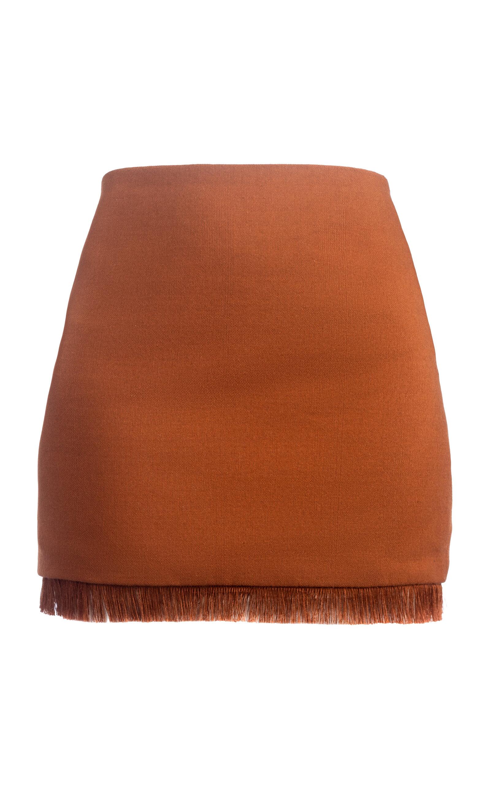 BOYEDOE Adom Fringe-Hem Cotton-Blend Mini Skirt - Moda Operandi by BOYEDOE