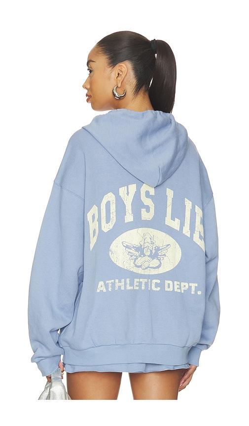 Boys Lie Athletic Depts V3 Harley Zip-up Hoodie in Baby Blue by BOYS LIE