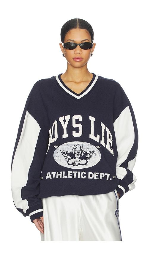 Boys Lie Athletics Hayley Pullover in Navy by BOYS LIE