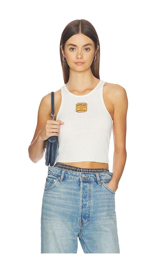 Boys Lie Boys Lie Men Don't Original Beegee Tank Top in White by BOYS LIE