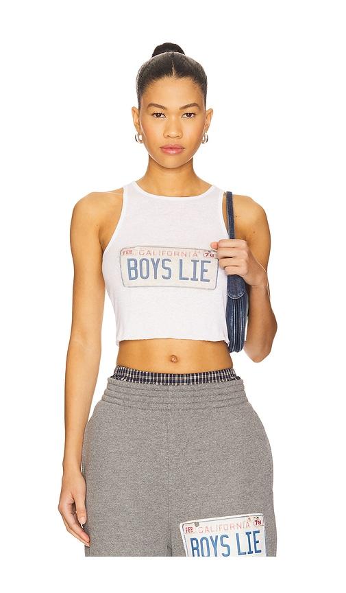 Boys Lie Driver's License Bee Gee Tank Top in White by BOYS LIE