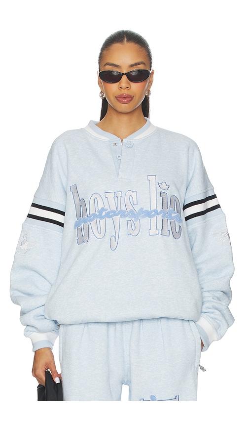 Boys Lie Motorsports Jordan Crewneck in Baby Blue by BOYS LIE