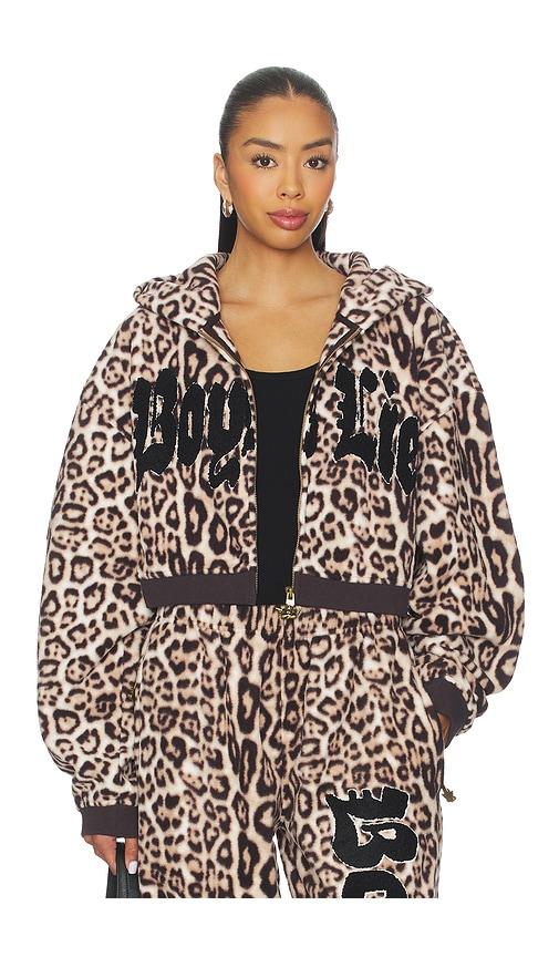 Boys Lie No One Likes A Cheetah Alex Hoodie in Brown by BOYS LIE